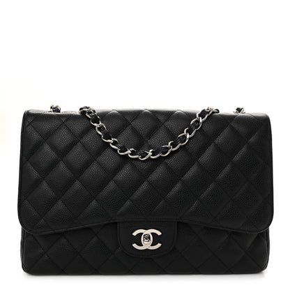 Chanel Caviar Quilted Jumbo Single Flap Black 1 of 10