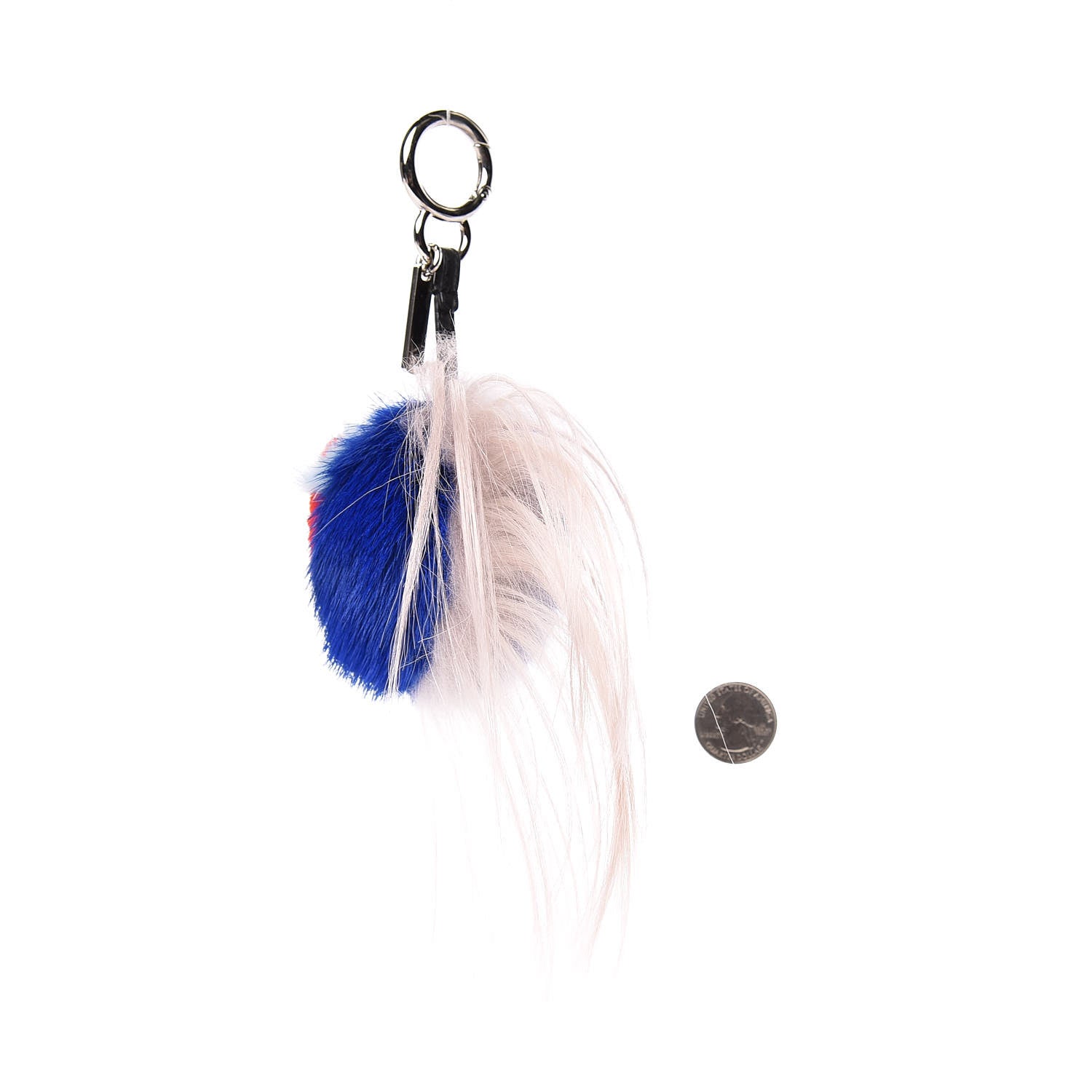 Fendi Fox Fur Monster Flowery Mini Bag Bug Charm Blue Multicolor 2 of 2