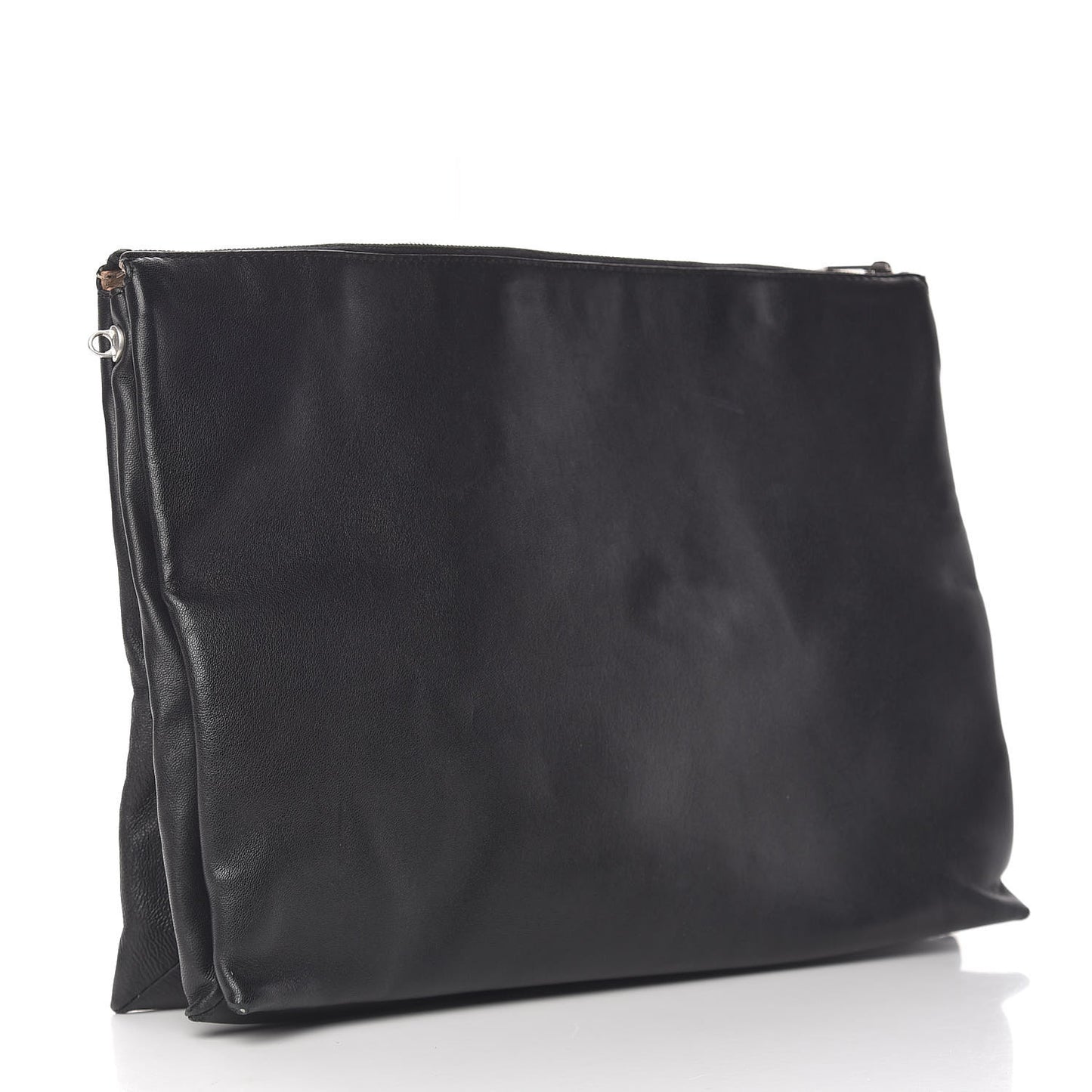 Lambskin Soft Trio Zipped Bag Black