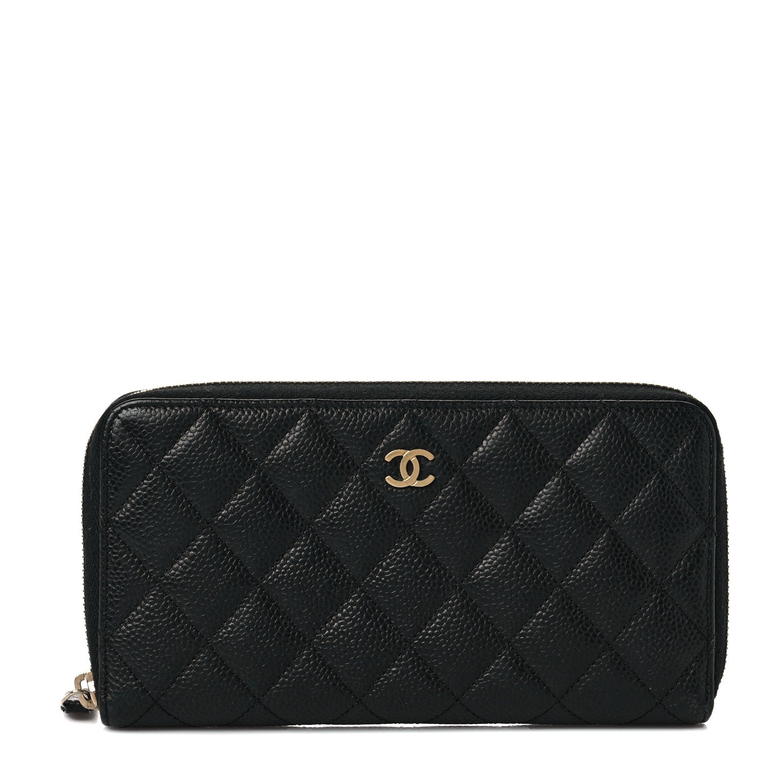 Chanel Caviar Quilted Large Gusset Zip Around Wallet Black 1 of 7