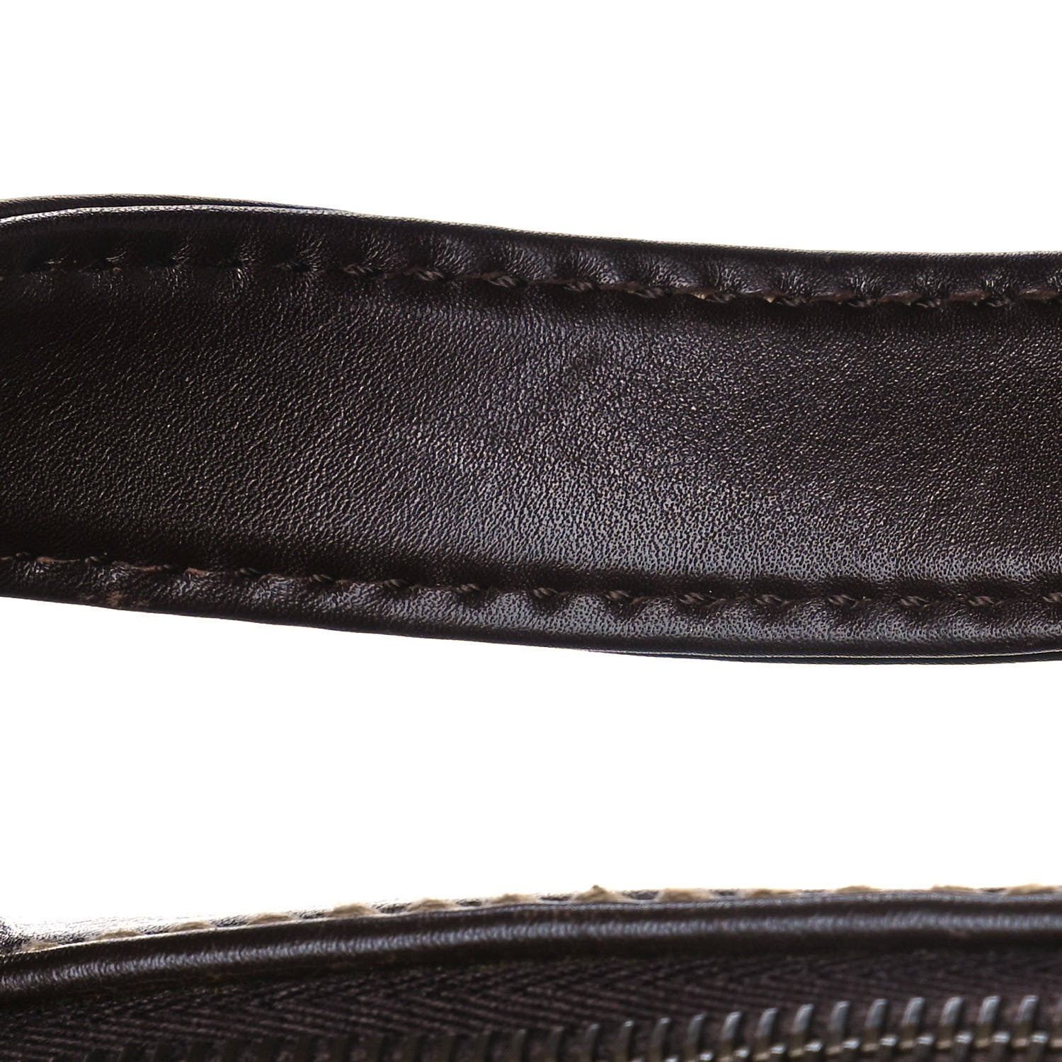 Chanel Calfskin Contrast Stitch Surpique Bowler Dark Brown 13 of 16
