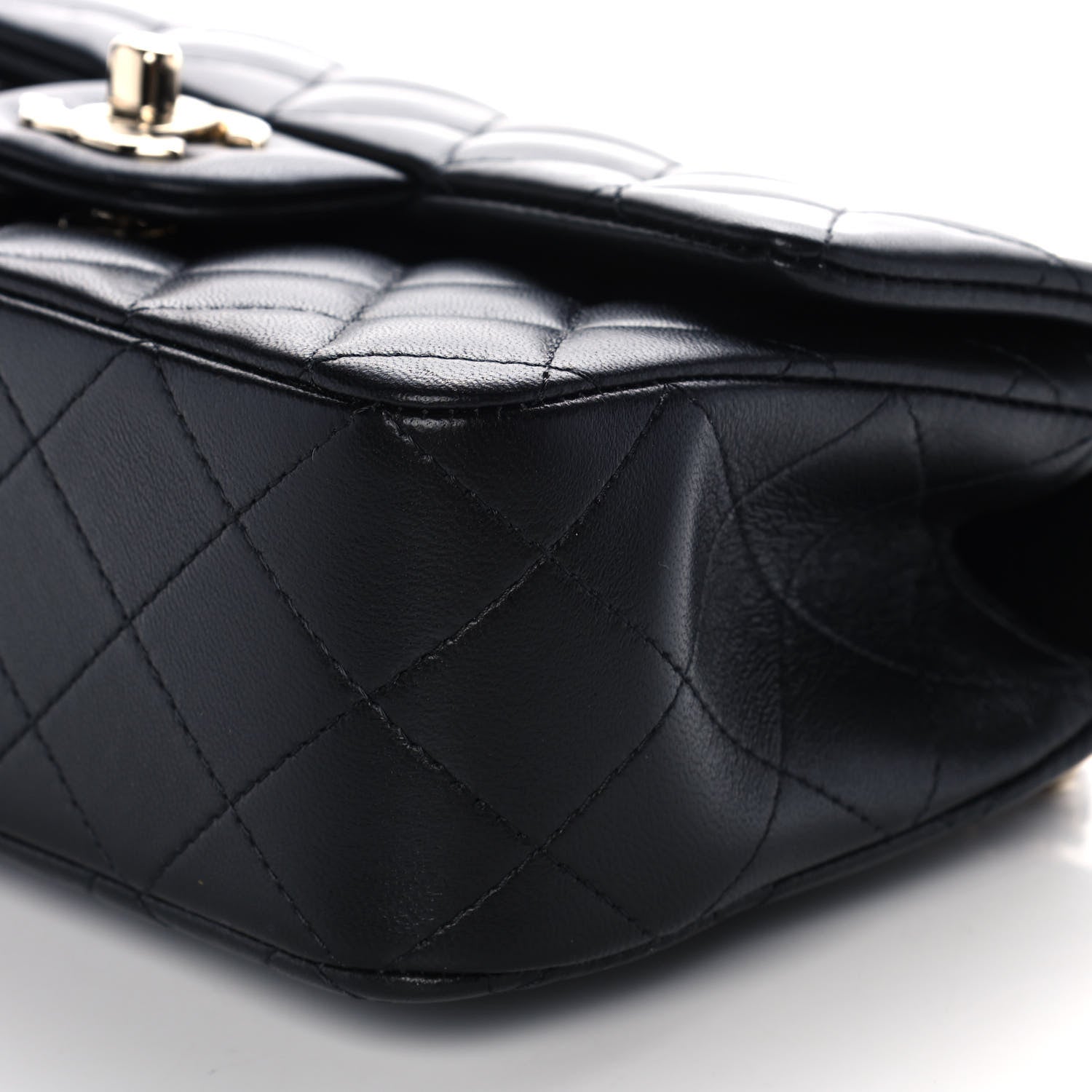 Chanel Lambskin Quilted Mini Top Handle Rectangular Flap Black 10 of 11