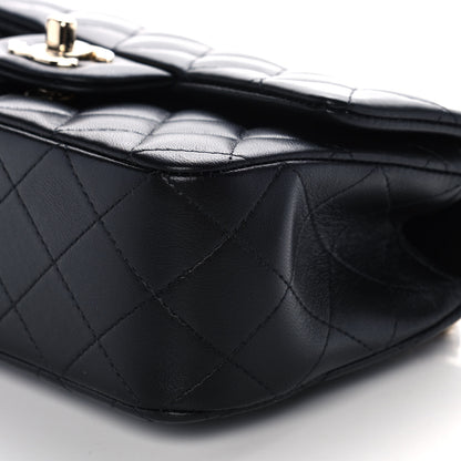 Chanel Lambskin Quilted Mini Top Handle Rectangular Flap Black 10 of 11