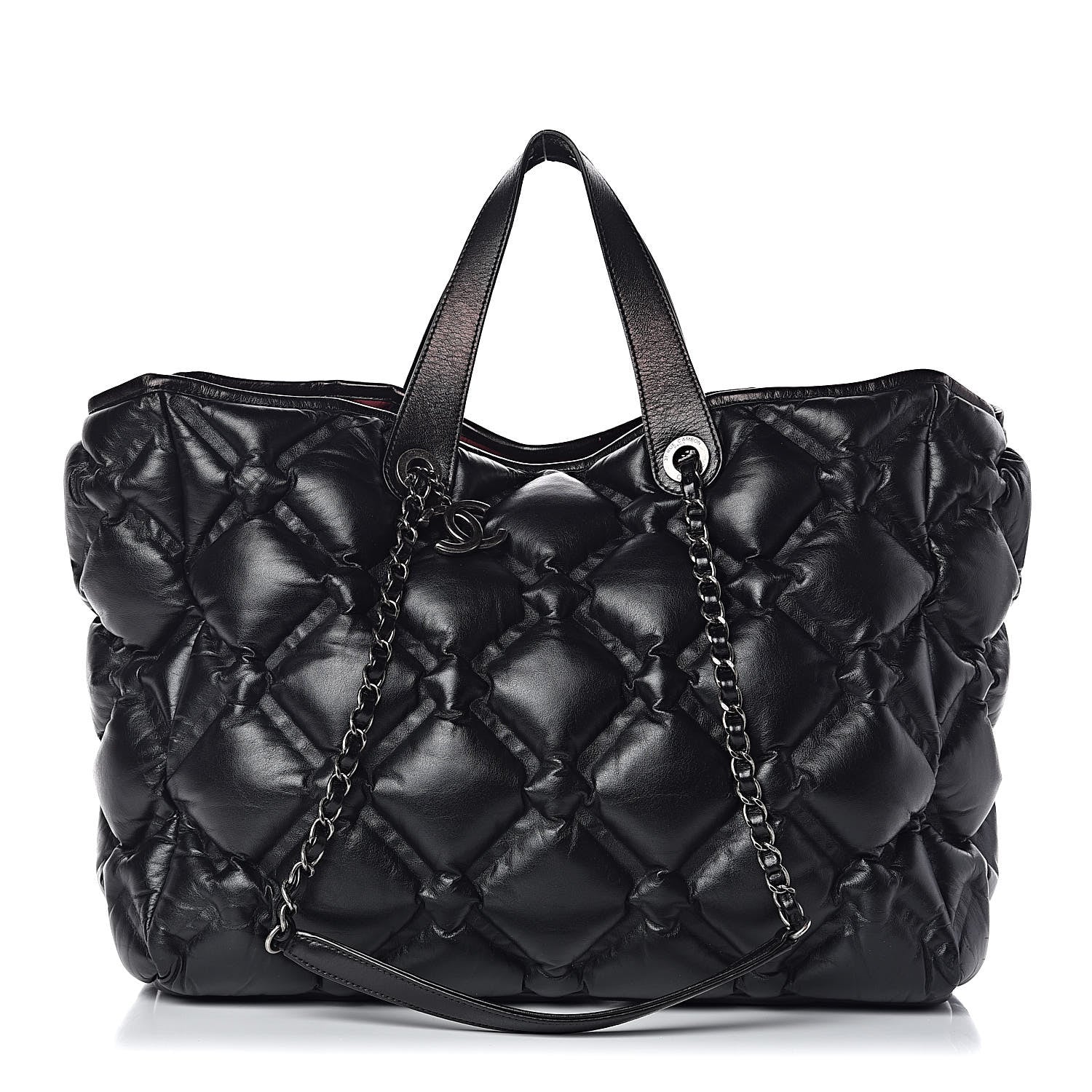 Chanel Calfskin Quilted Large Chesterfield Tote Black 1 of 12