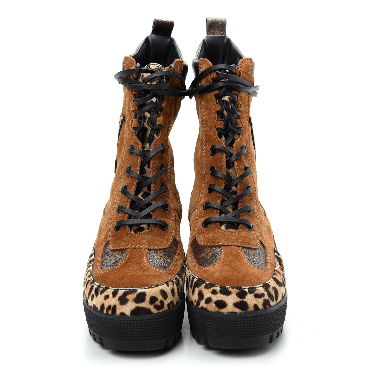 Louis Vuitton Suede Calfskin Monogram Laureate Platform Desert Boots 38.5 Cognac 2 of 10