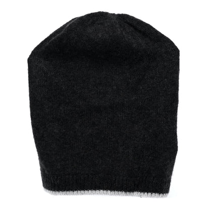 Chanel Cashmere Blend CC Beanie Hat Dark Grey 4 of 7
