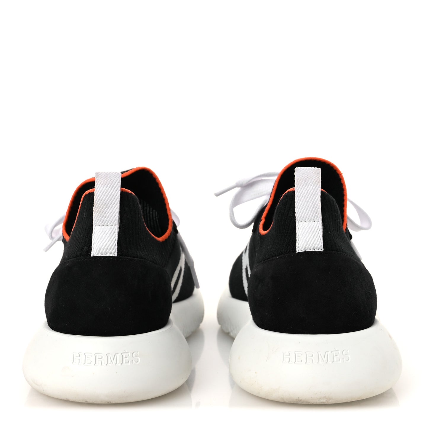 Knit Suede Goatskin Womens Crew Sneakers 39.5 Black White