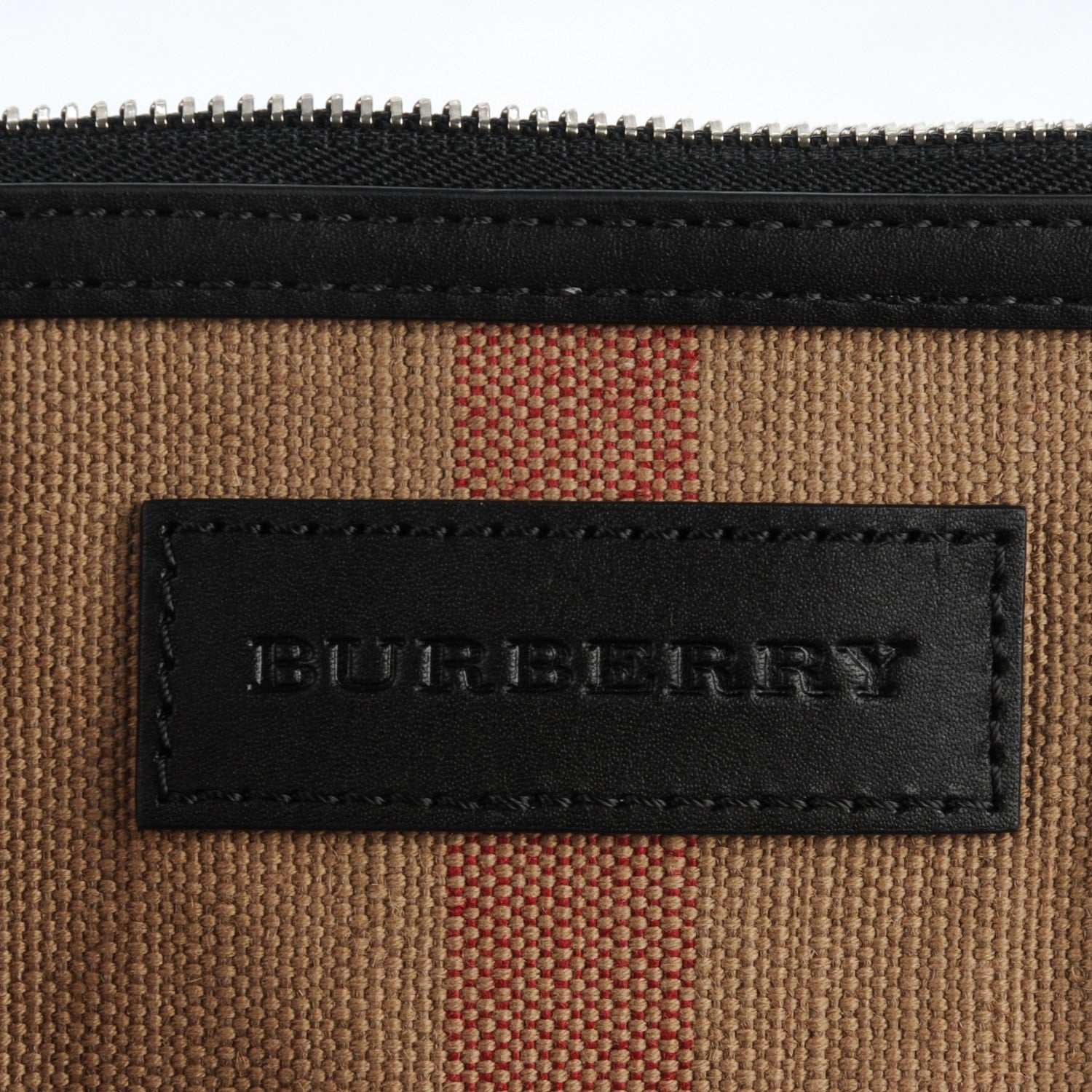 Burberry Canvas Mega Check Mini Ashby Tassel Crossbody Black 9 of 9