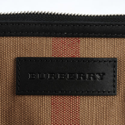 Burberry Canvas Mega Check Mini Ashby Tassel Crossbody Black 9 of 9
