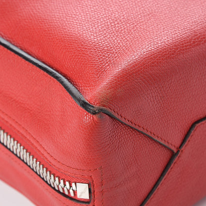 Balenciaga Grained Calfskin Plate Hardware Papier A6 Zip Around Tote Rouge Houx 15 of 16