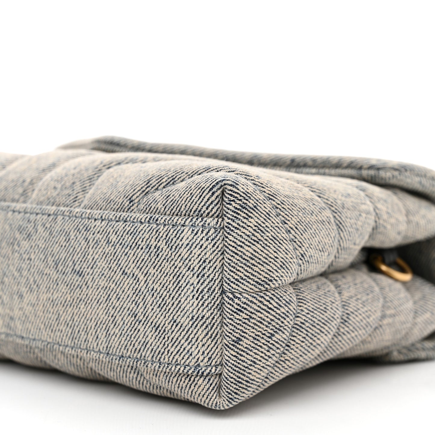 Denim Y Quilted Monogram Toy Loulou Crossbody Bag Grey