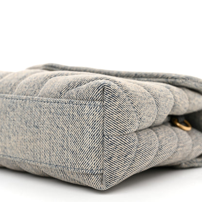 Saint Laurent Denim Y Quilted Monogram Toy Loulou Crossbody Bag Grey 10 of 10