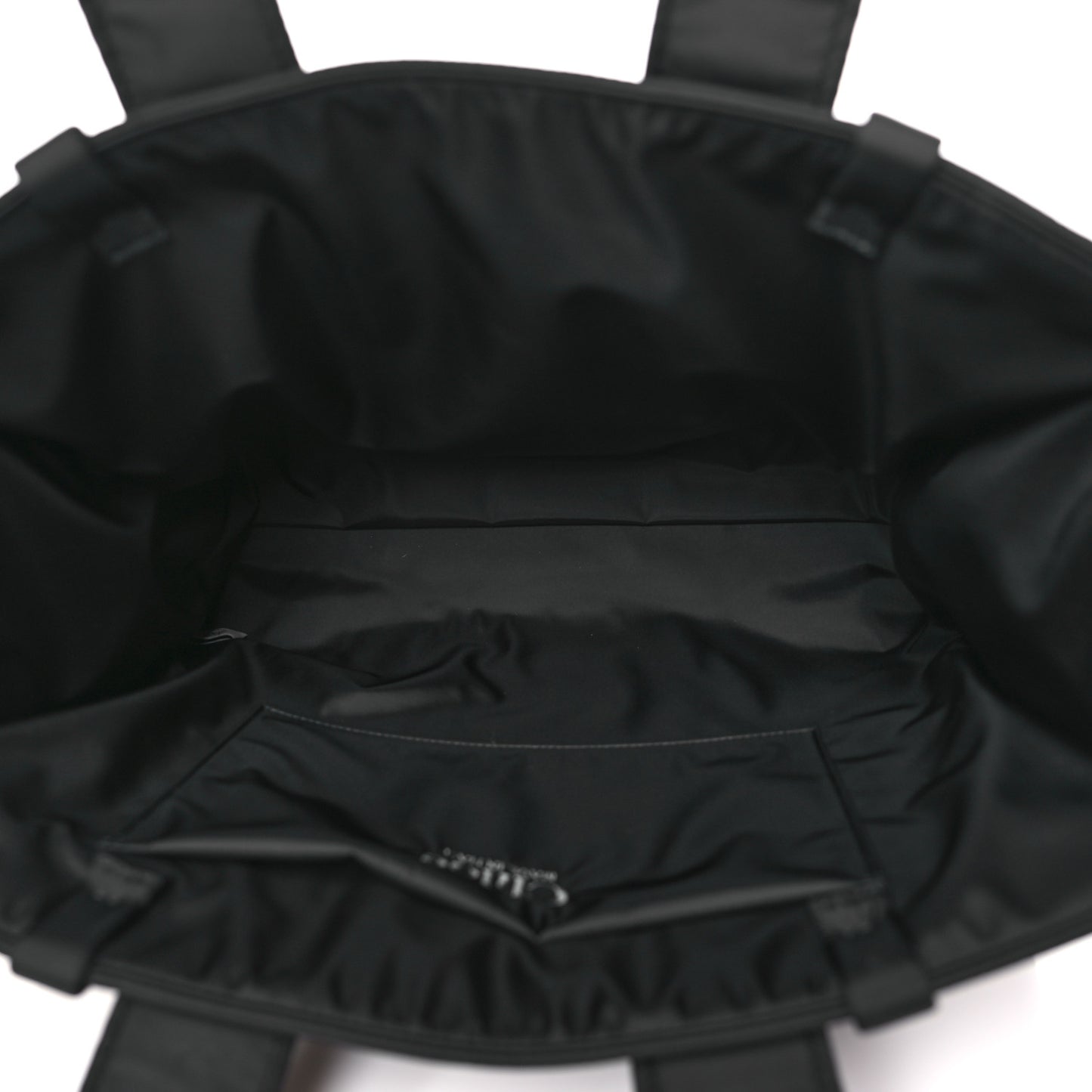 Recycled Nylon Large Woody Ribbon Tote Black