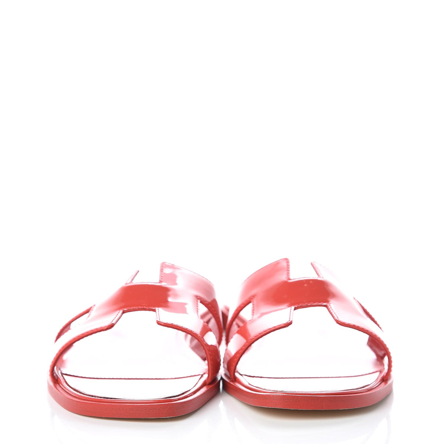 Hermes Patent Oran Sandals 38 Rose Jaipur 2 of 7