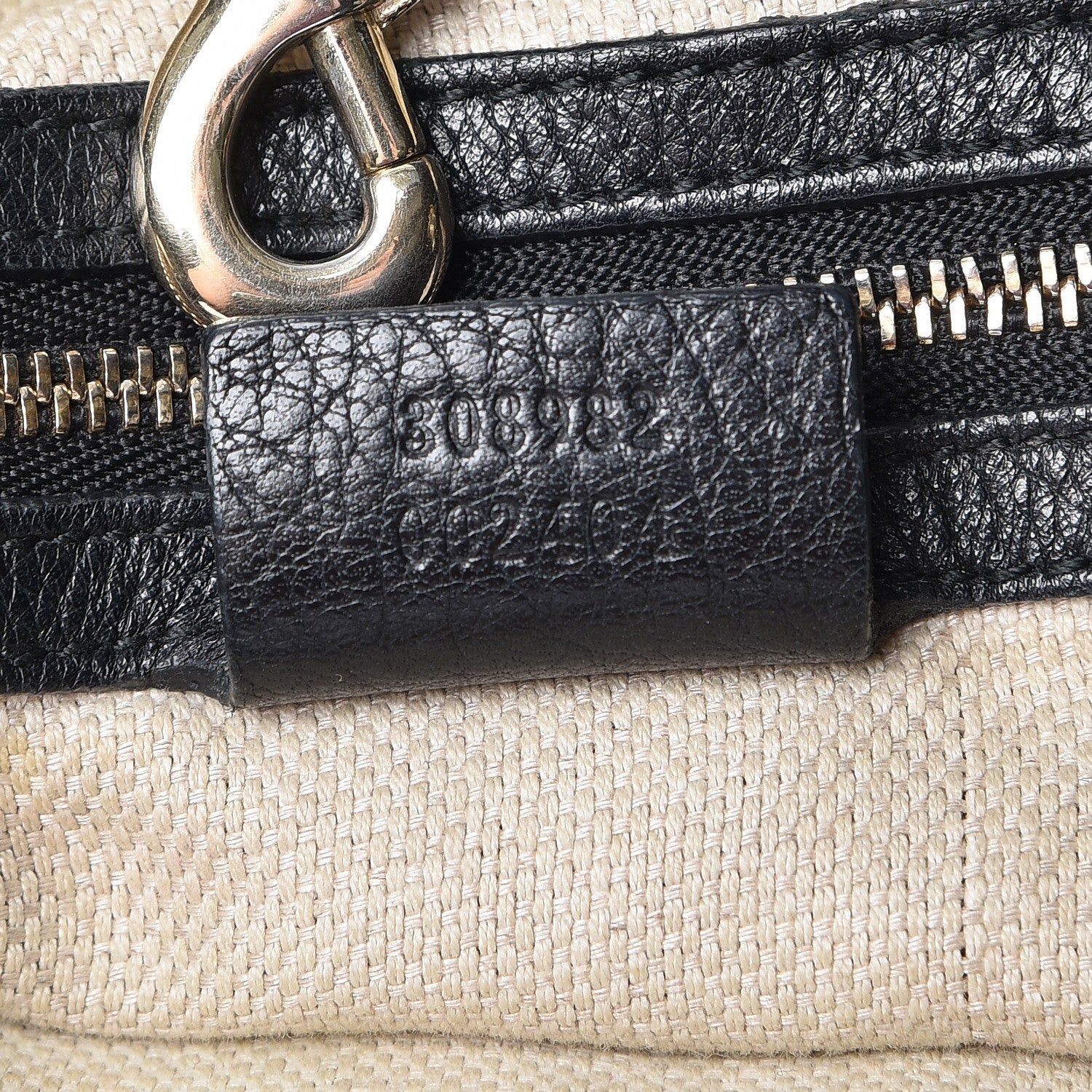 Gucci Pebbled Calfskin Medium Soho Chain Shoulder Bag Black 7 of 13