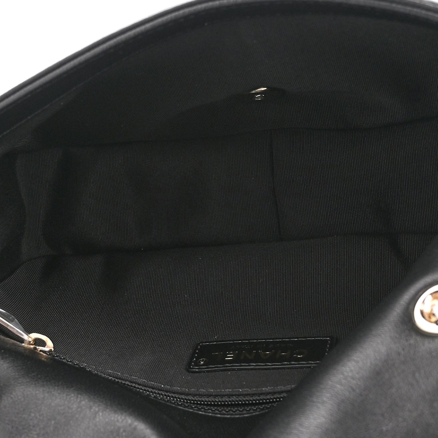 Lambskin Small Entwined Chain Flap Black