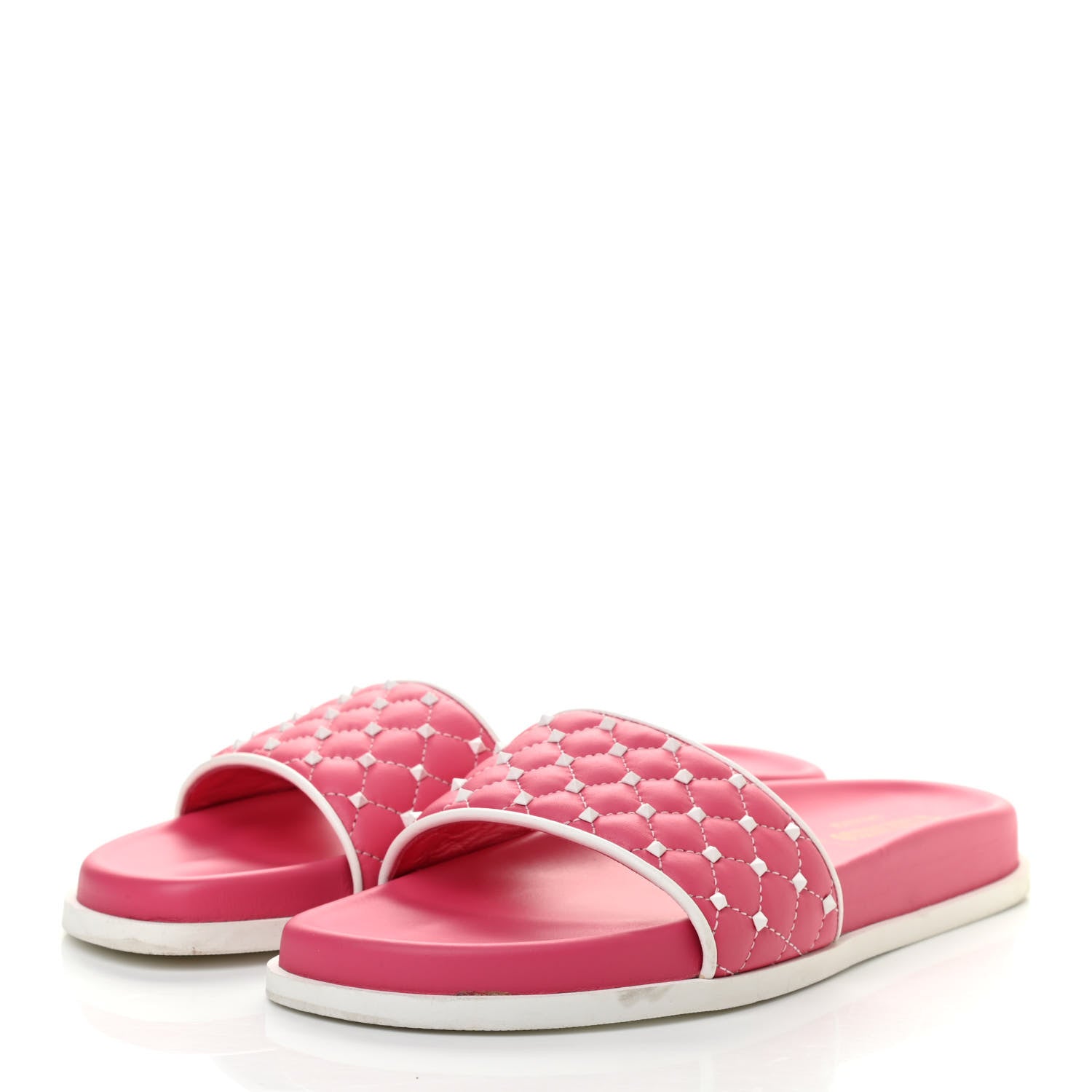 Valentino Garavani Nappa Free Rockstud Spike Slide Sandals 40 Shadow Pink 3 of 7