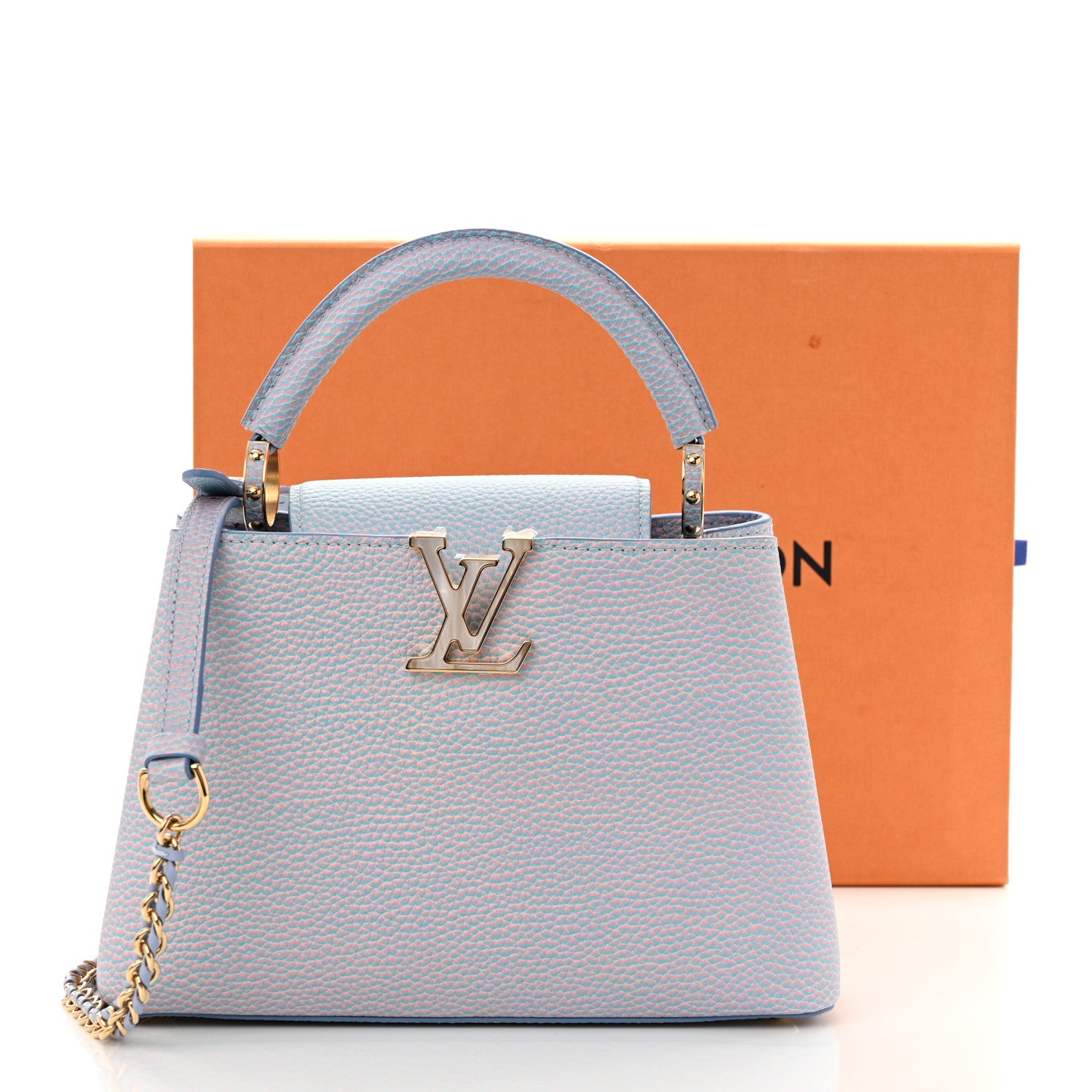 Louis Vuitton Taurillon Summer Stardust Capucines BB Lilas Purple 11 of 11