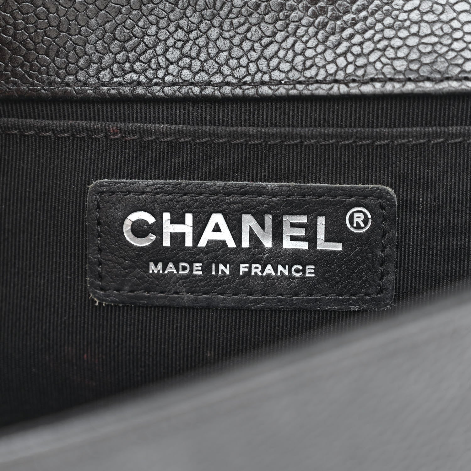 Chanel Caviar Chevron Quilted Small Boy Flap Black 6 of 11