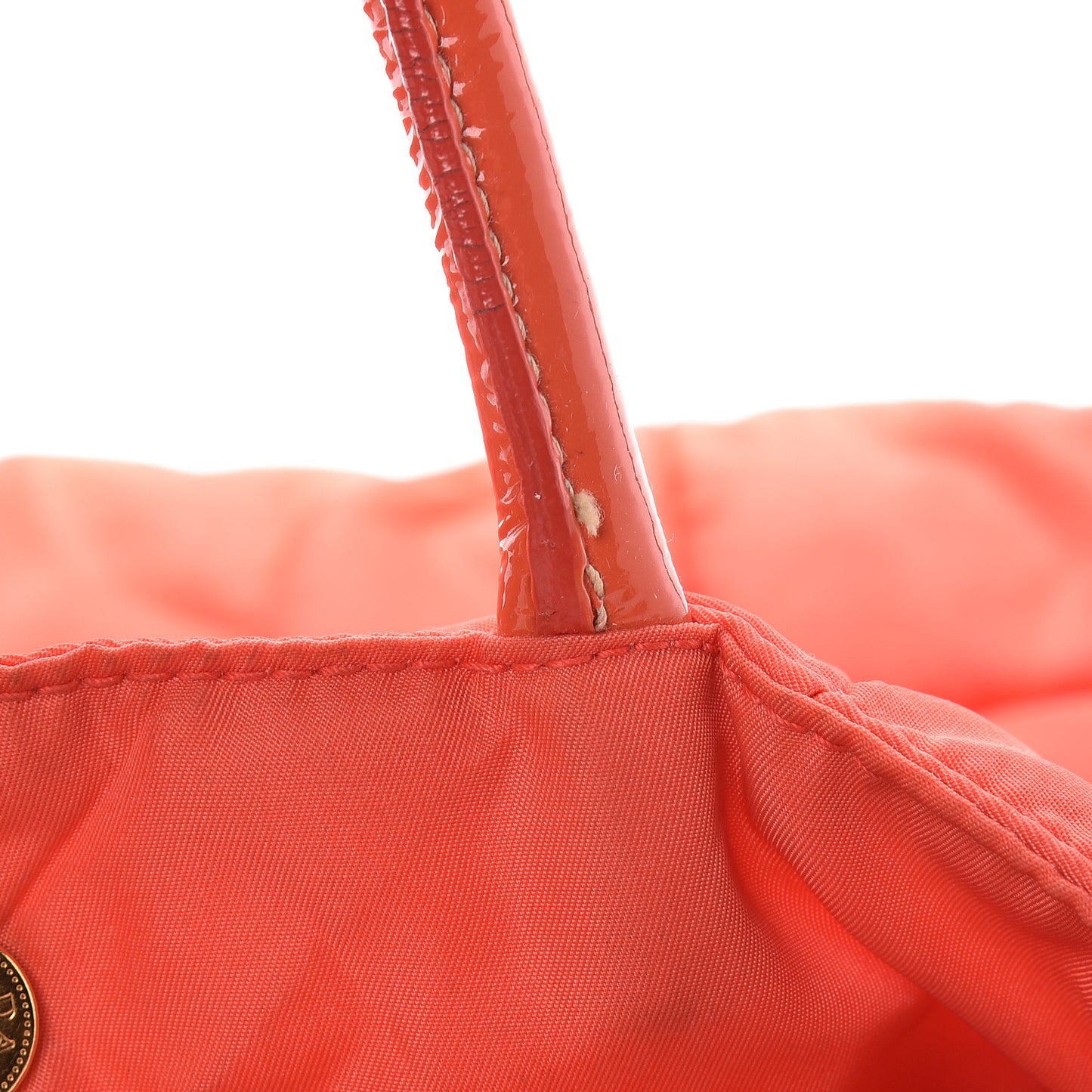 Tessuto Nylon Quilted Tote Orange