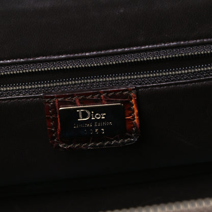 Christian Dior Crocodile My Dior Satchel Brown 5 of 8