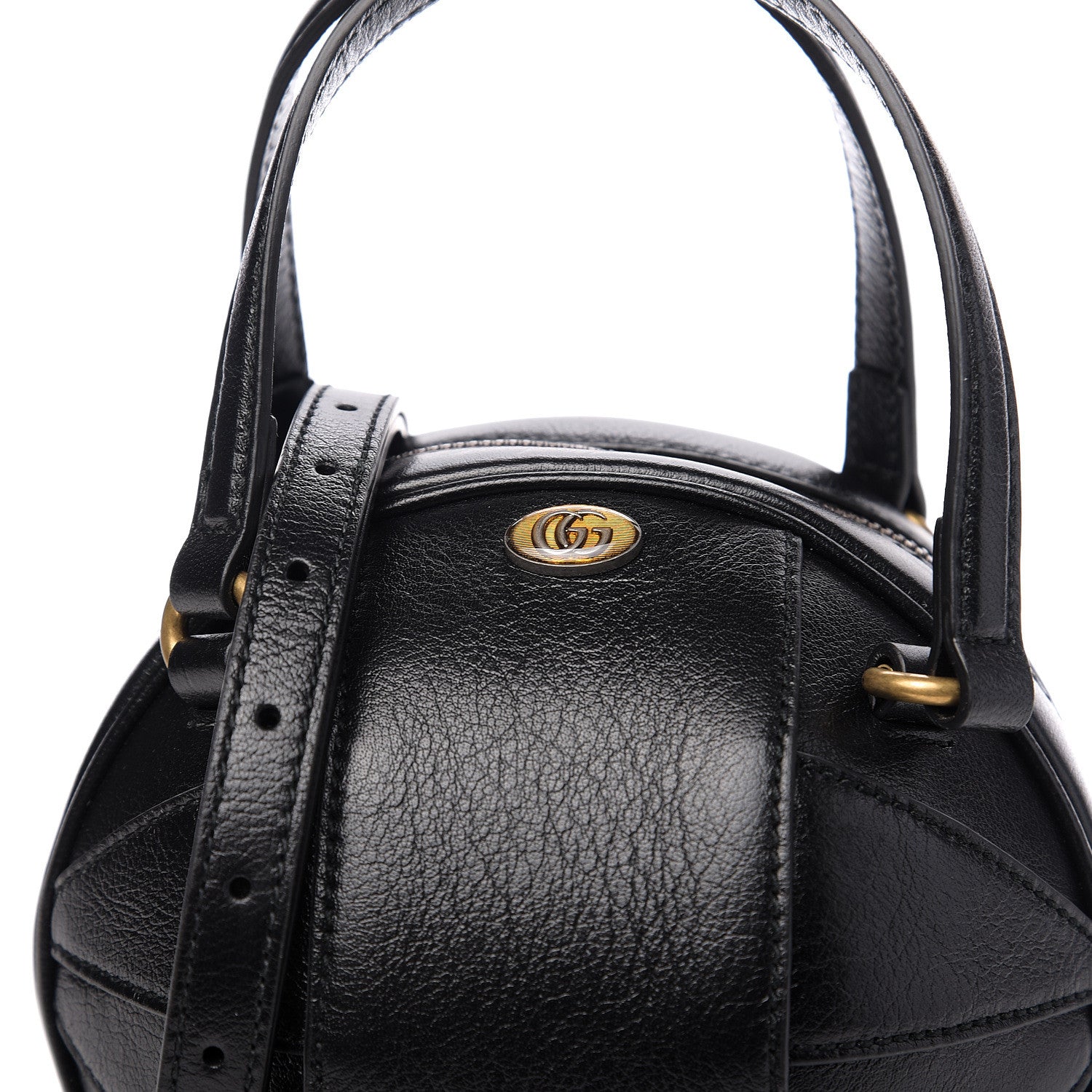 Gucci Piuma Lux Energy Mini Tifosa Basketball Shaped Shoulder Bag Black 7 of 9