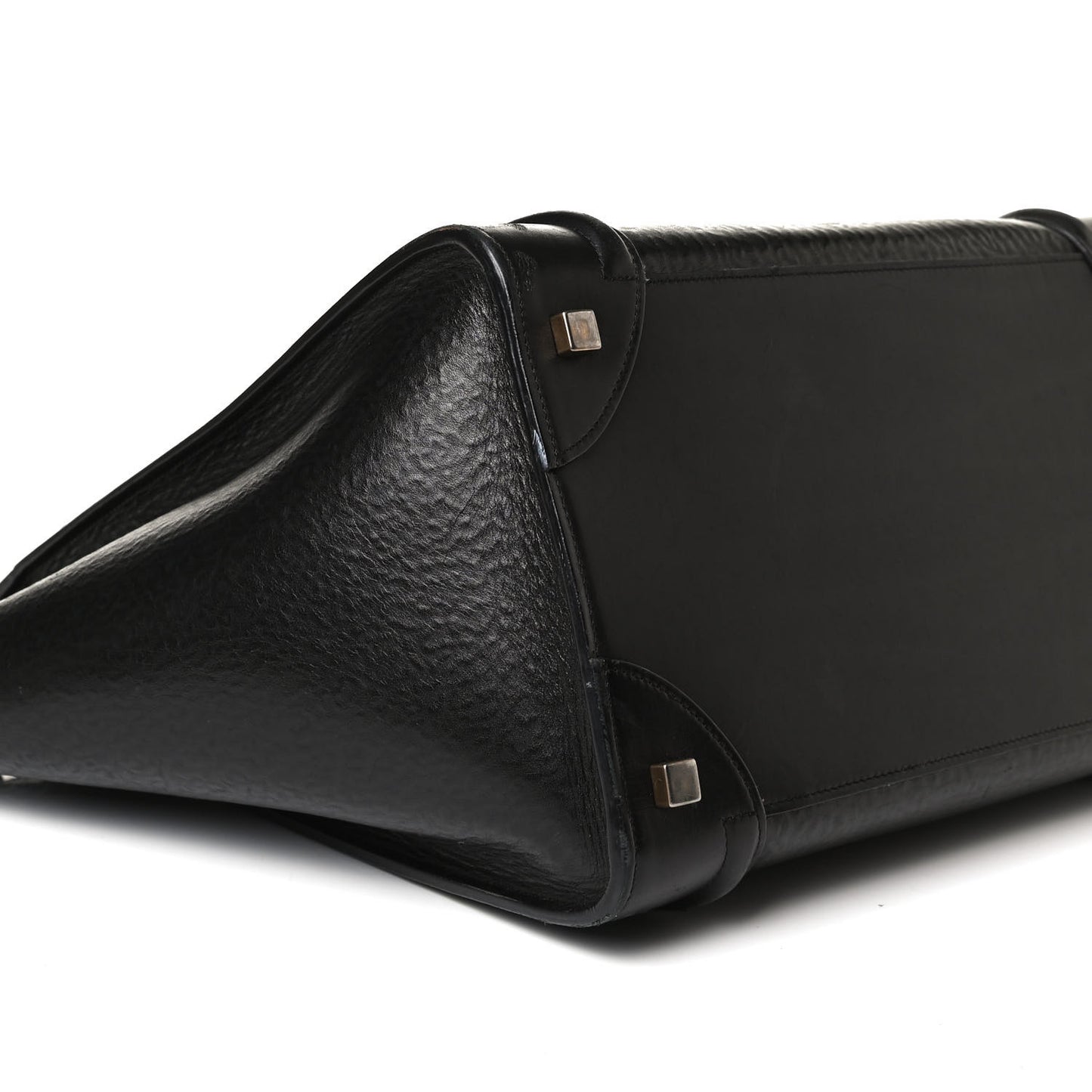 Calfskin Astrakhan Embossed Mini Luggage Black