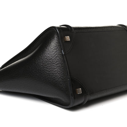 Celine Calfskin Astrakhan Embossed Mini Luggage Black 8 of 22