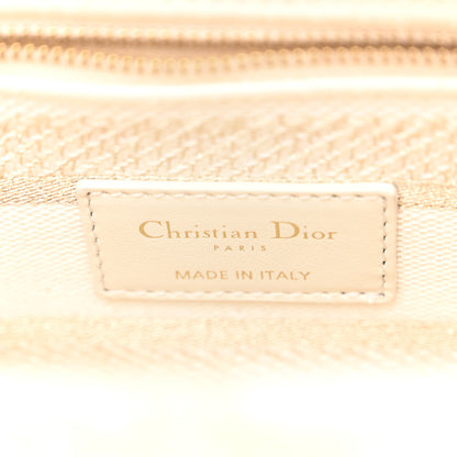 Christian Dior Canvas Around The World Stella Embroidered Medium Lady D-Lite White Gold 6 of 12