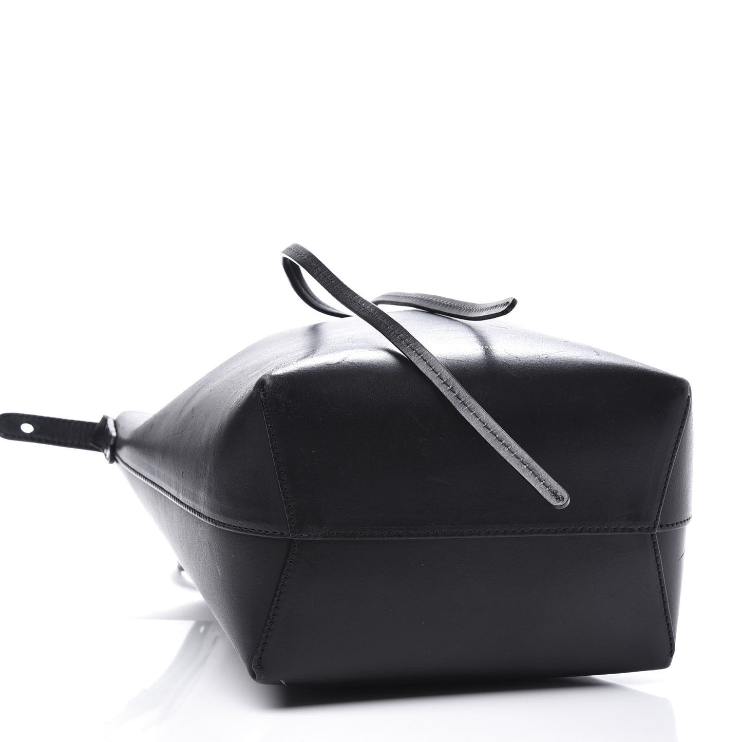 Vegetable Tanned Calfskin Mini Bucket Bag Black