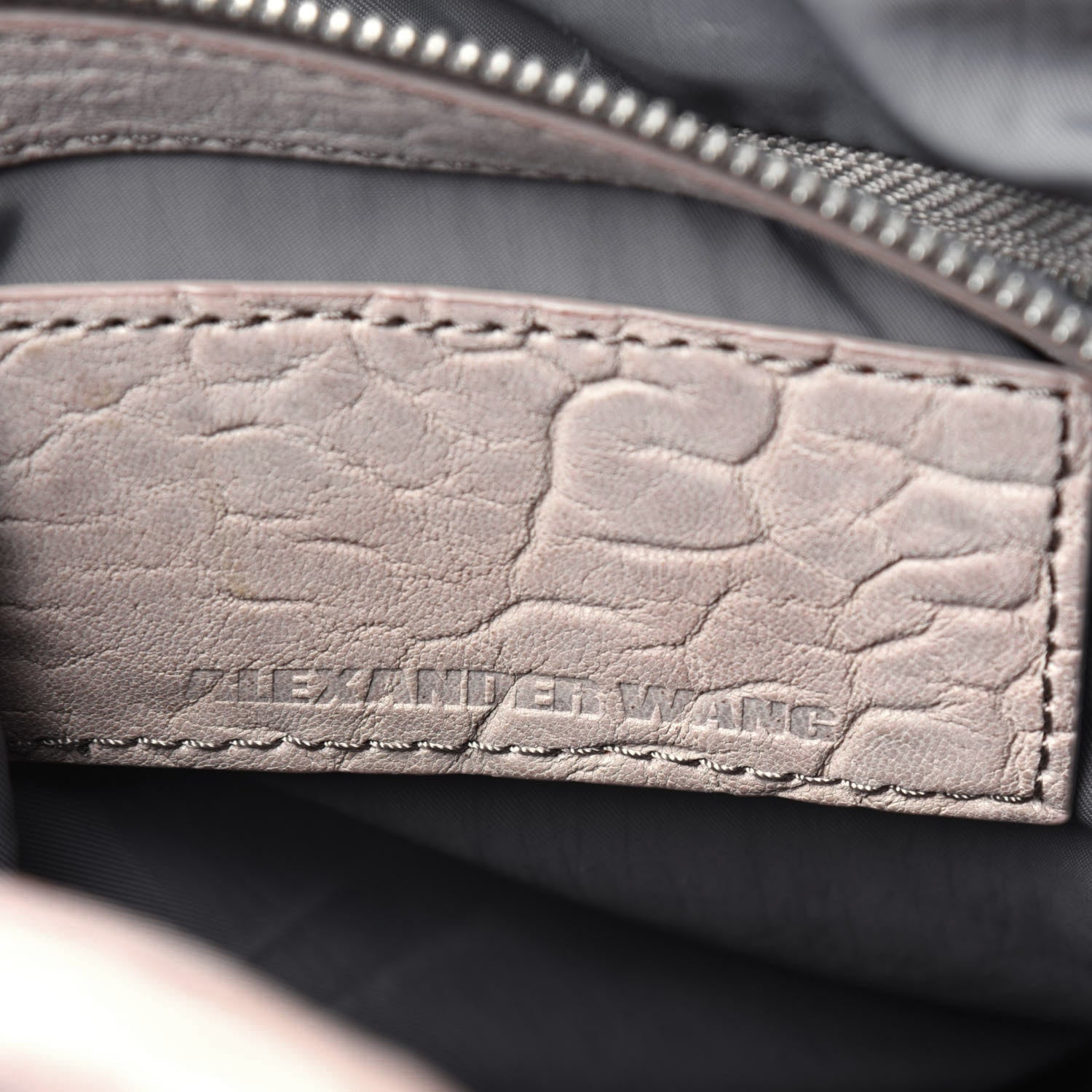 Alexander Wang Pebbled Lambskin Rocco Silver Hardware Grey 22 of 27
