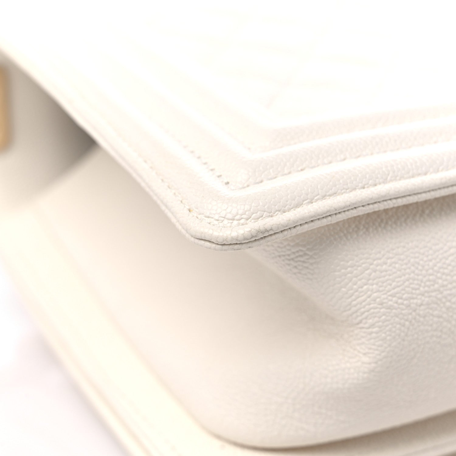 Chanel Caviar Quilted Medium Boy Flap White 10 of 13