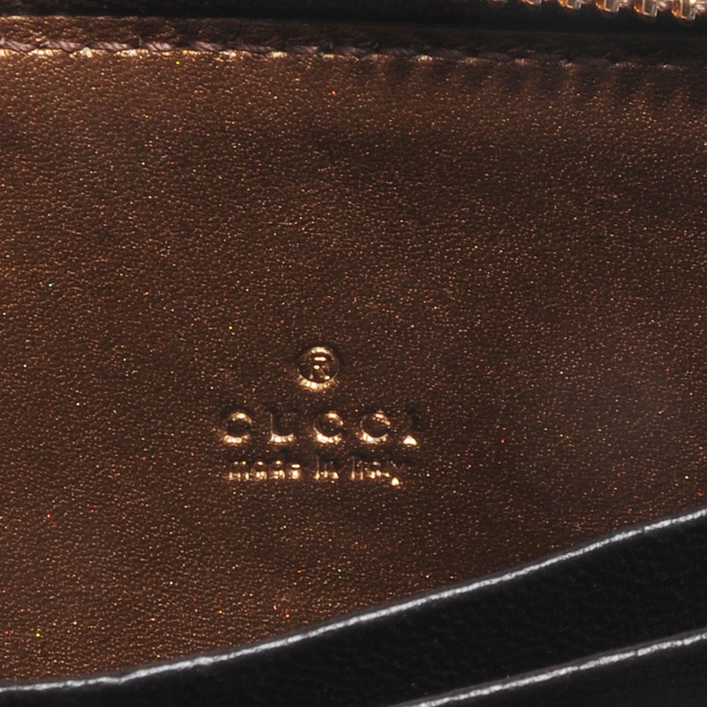 Shine Microguccissima Zip Around Key Ring Coin Case Acero