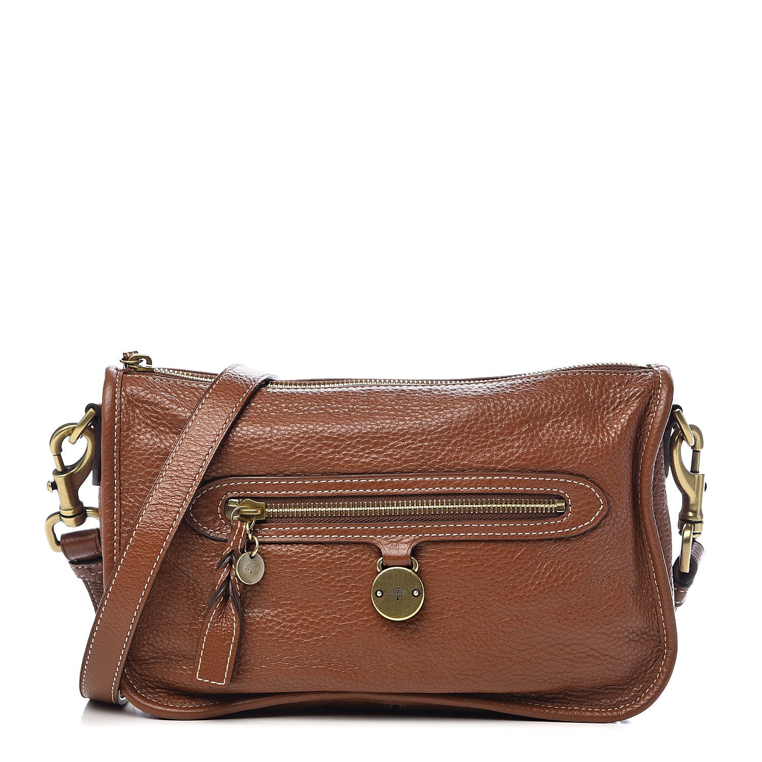 Mulberry Pebbled Calfskin Somerset Satchel Oak 1 of 10