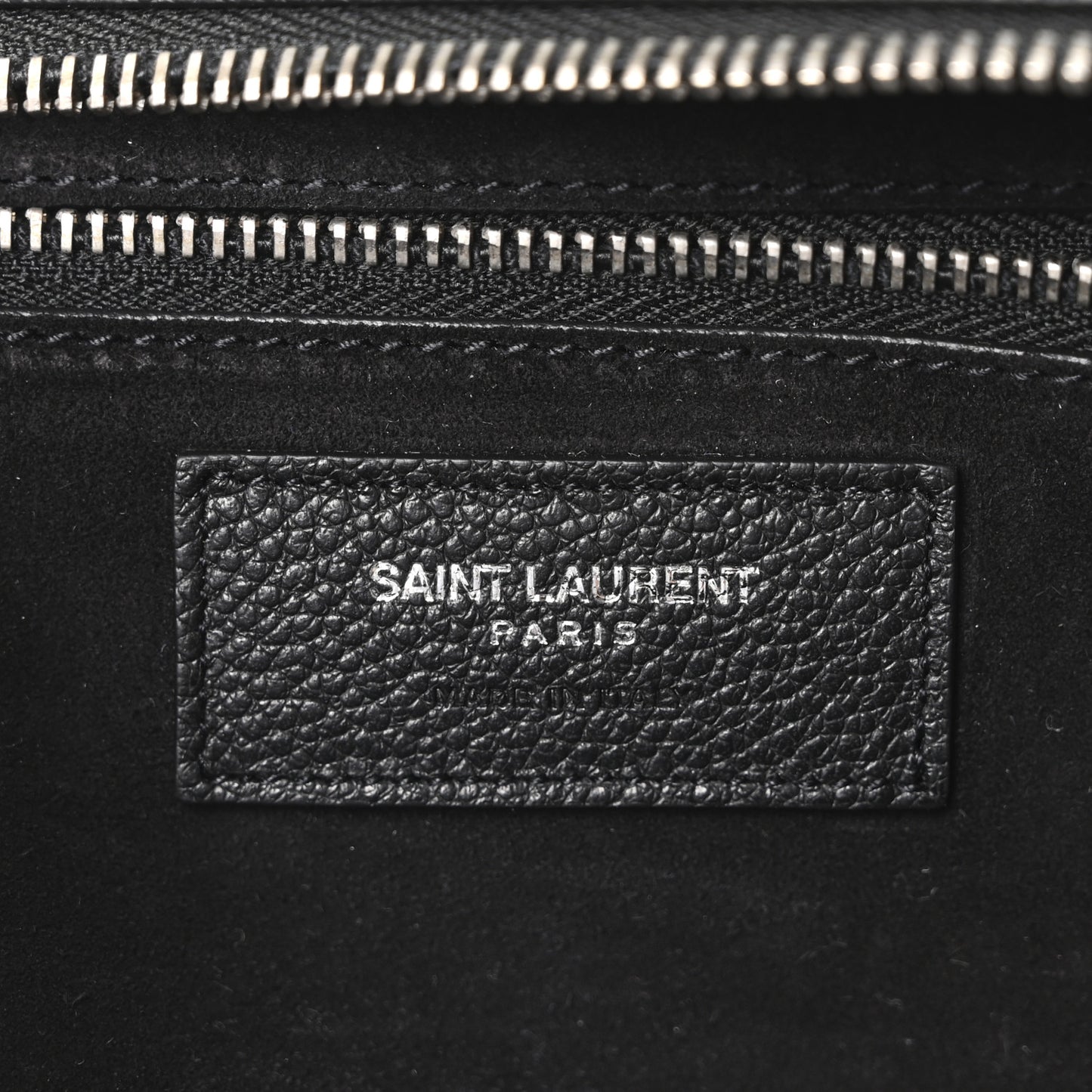 Grained Calfskin Medium Cabas Rive Gauche Black
