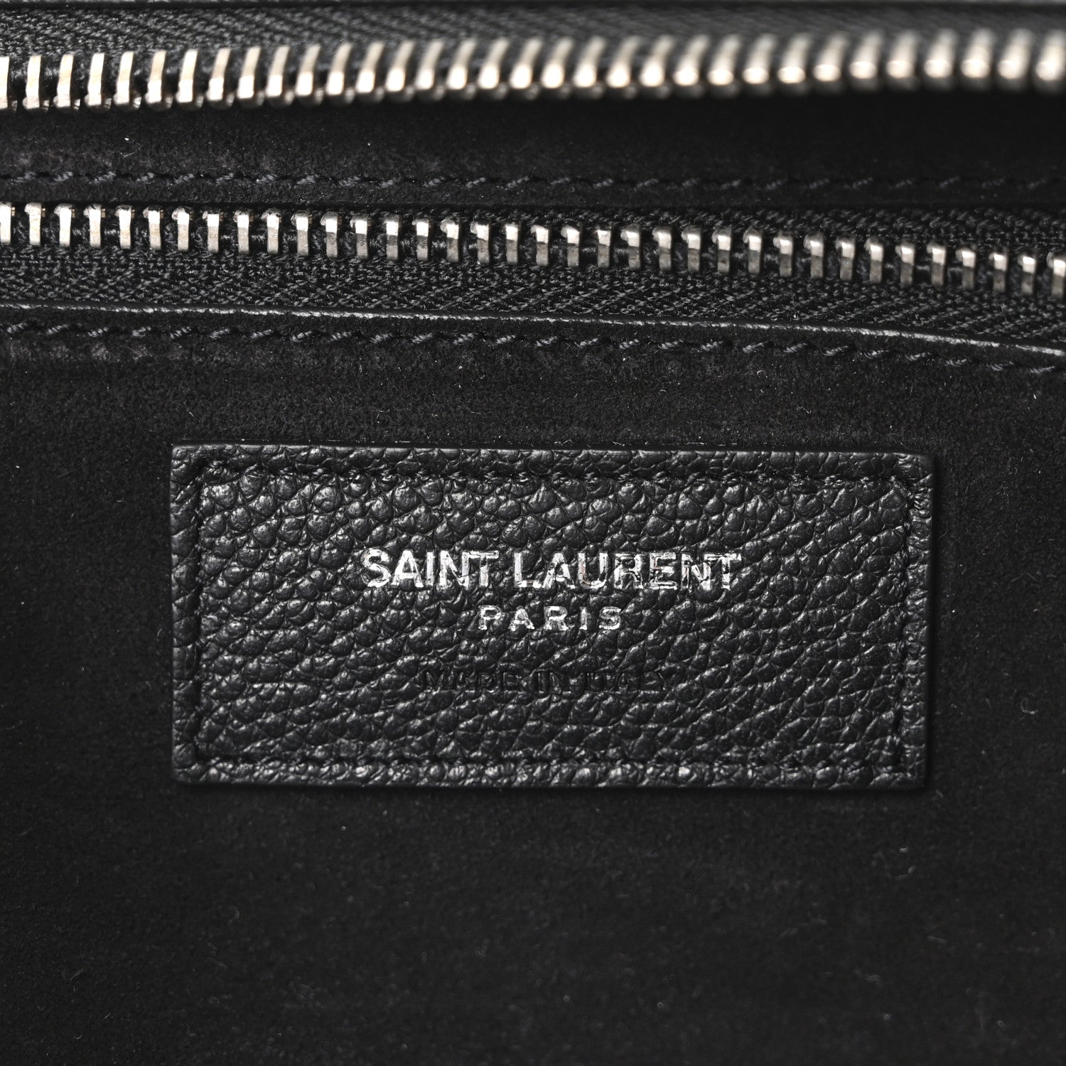 Saint Laurent Grained Calfskin Medium Cabas Rive Gauche Black 6 of 10