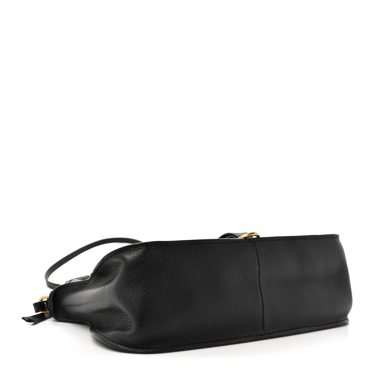 Calfskin Braided Medium Marcie Double Carry Black