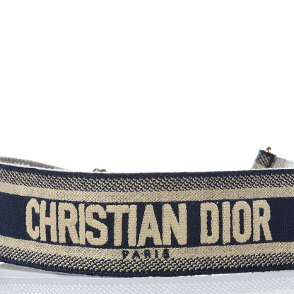 Christian Dior Canvas Embroidered Shoulder Strap Blue 3 of 7