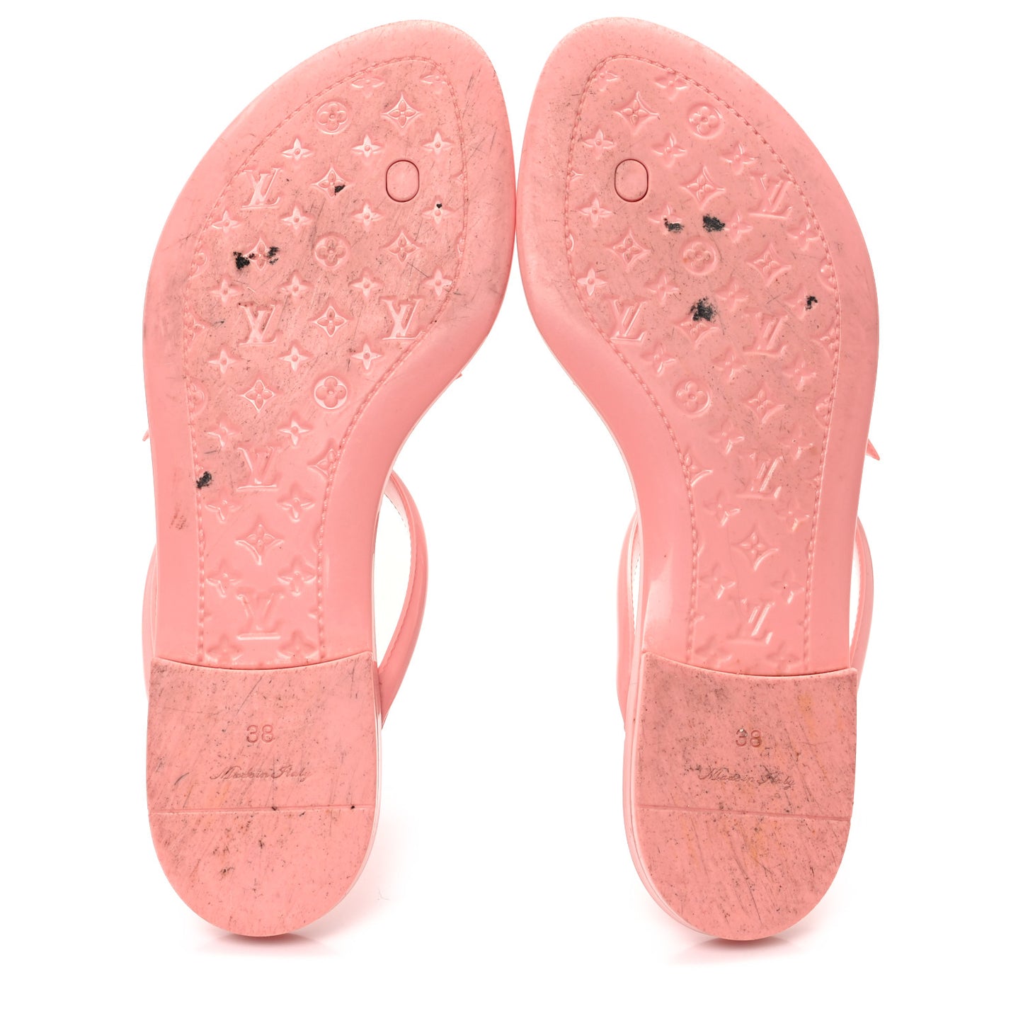 Rubber Seastar Thong Sandals 38 Light Pink
