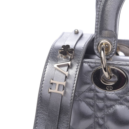 Christian Dior Metallic Calfskin Cannage My ABCDior Lady Dior Steel Grey 7 of 16
