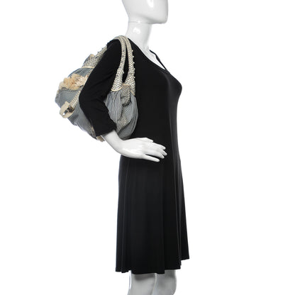 Fendi Denim Fur Striped Spy Blue 2 of 13