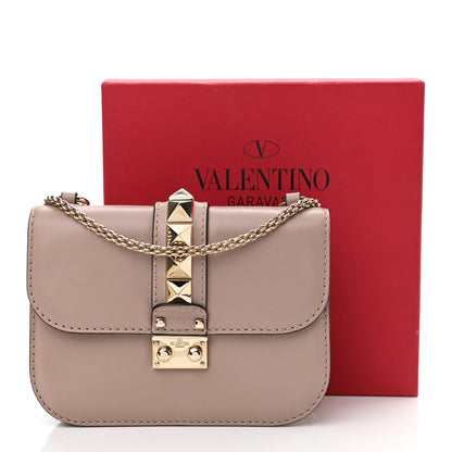 Valentino Garavani Vitello Small Glam Lock Rockstud Flap Poudre 12 of 12