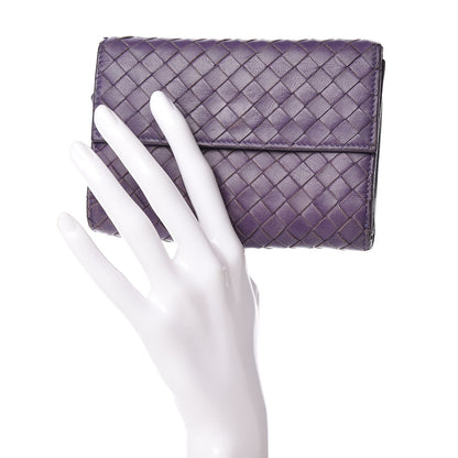 Bottega Veneta Nappa Intrecciato Continental Compact Flap Wallet Parma 2 of 19