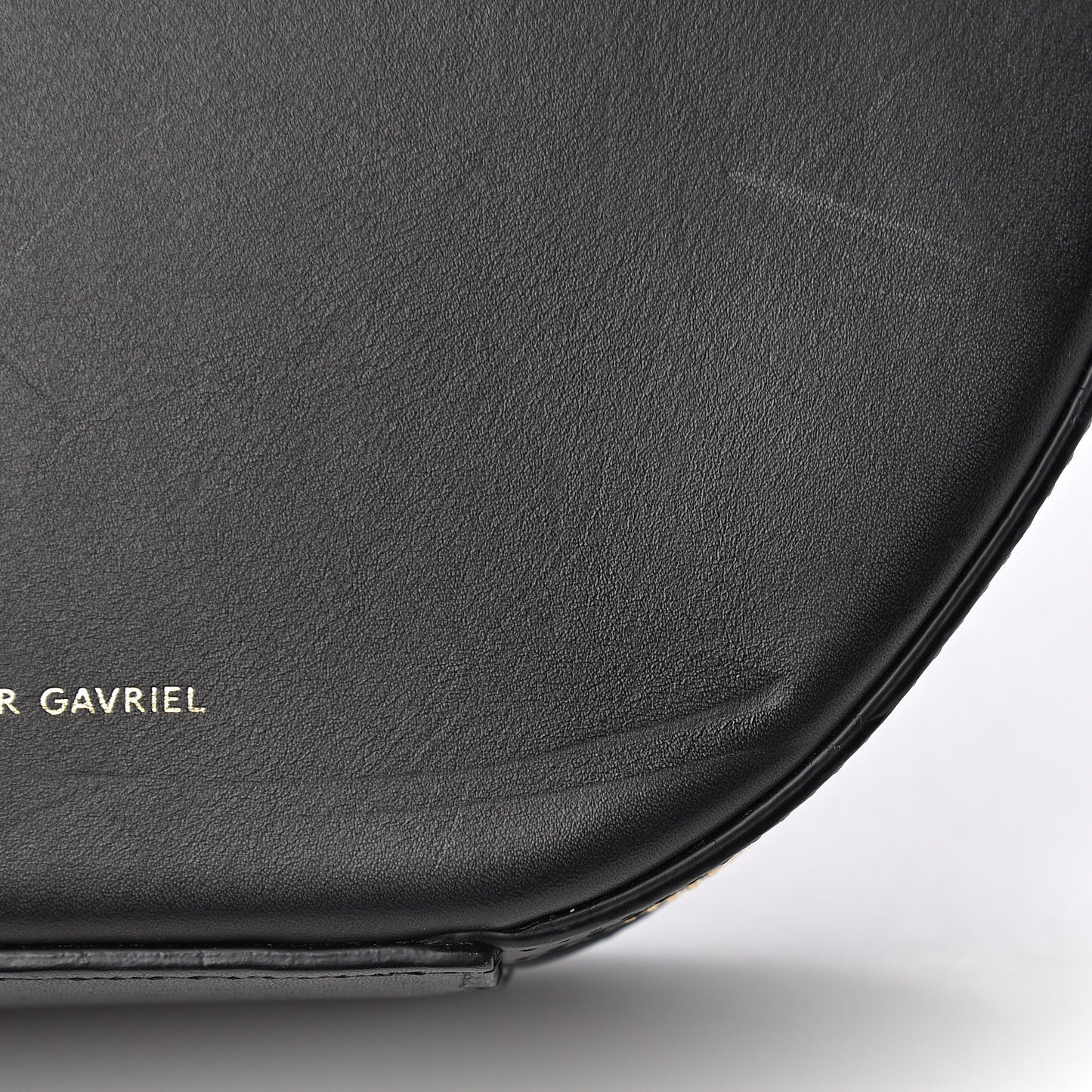 Calfskin Circle Crossbody Bag Black
