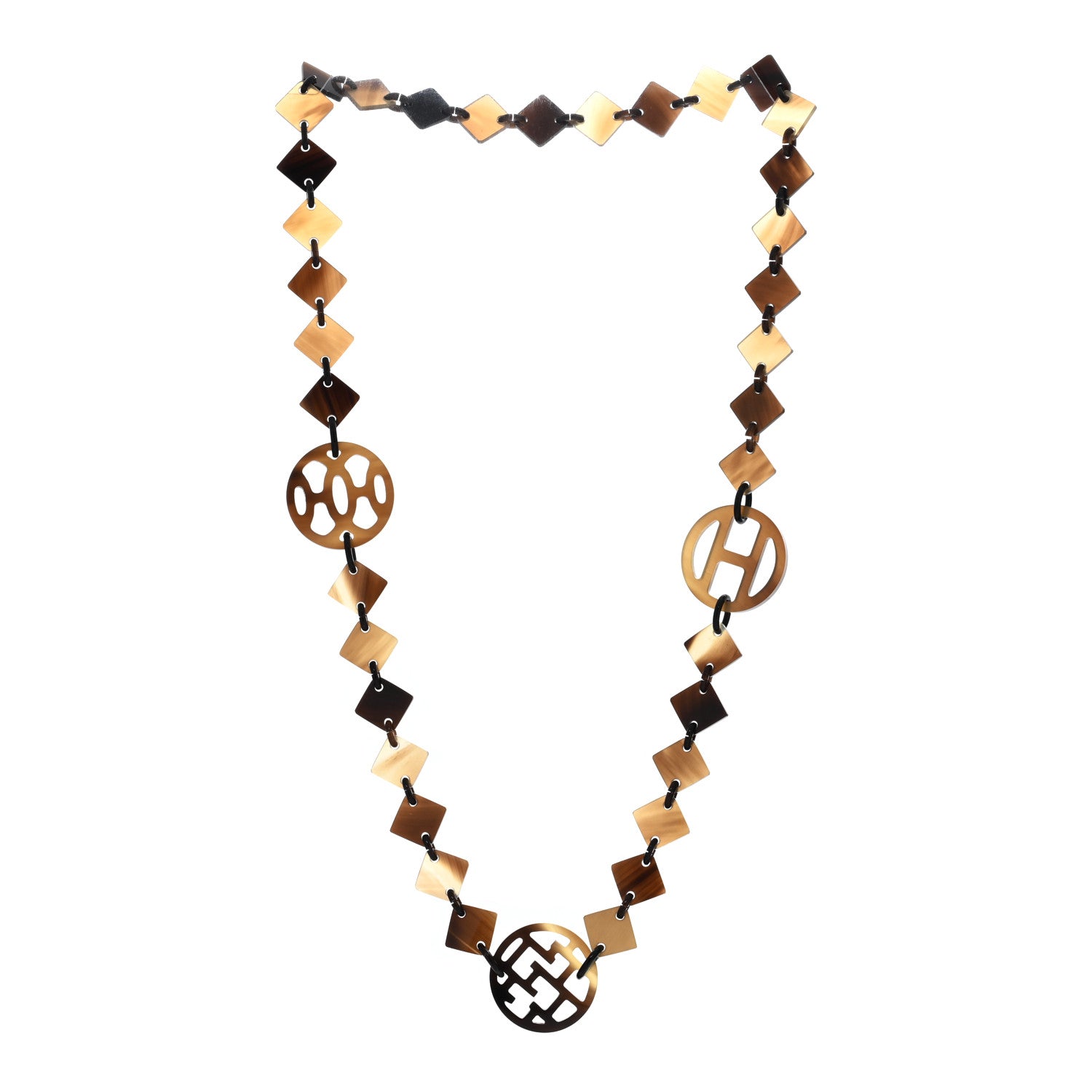 Hermes Buffalo Horn Lacquer Lena Necklace 3 of 4
