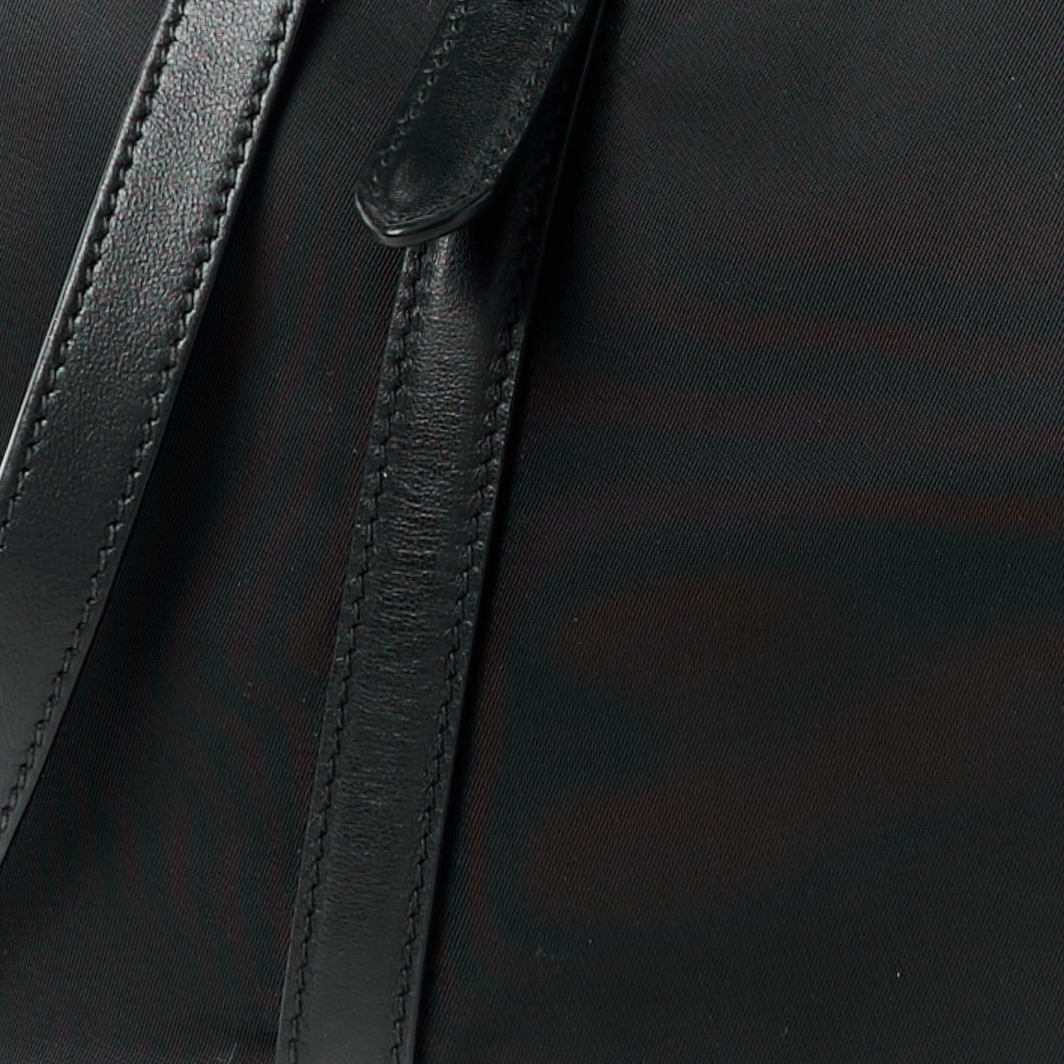 Prada Tessuto Nylon Soft Calf Tote Black 9 of 11