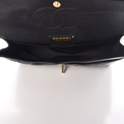 Chanel Patent Quilted Sparkle Glitter Medium Double Flap Black 5 of 15
