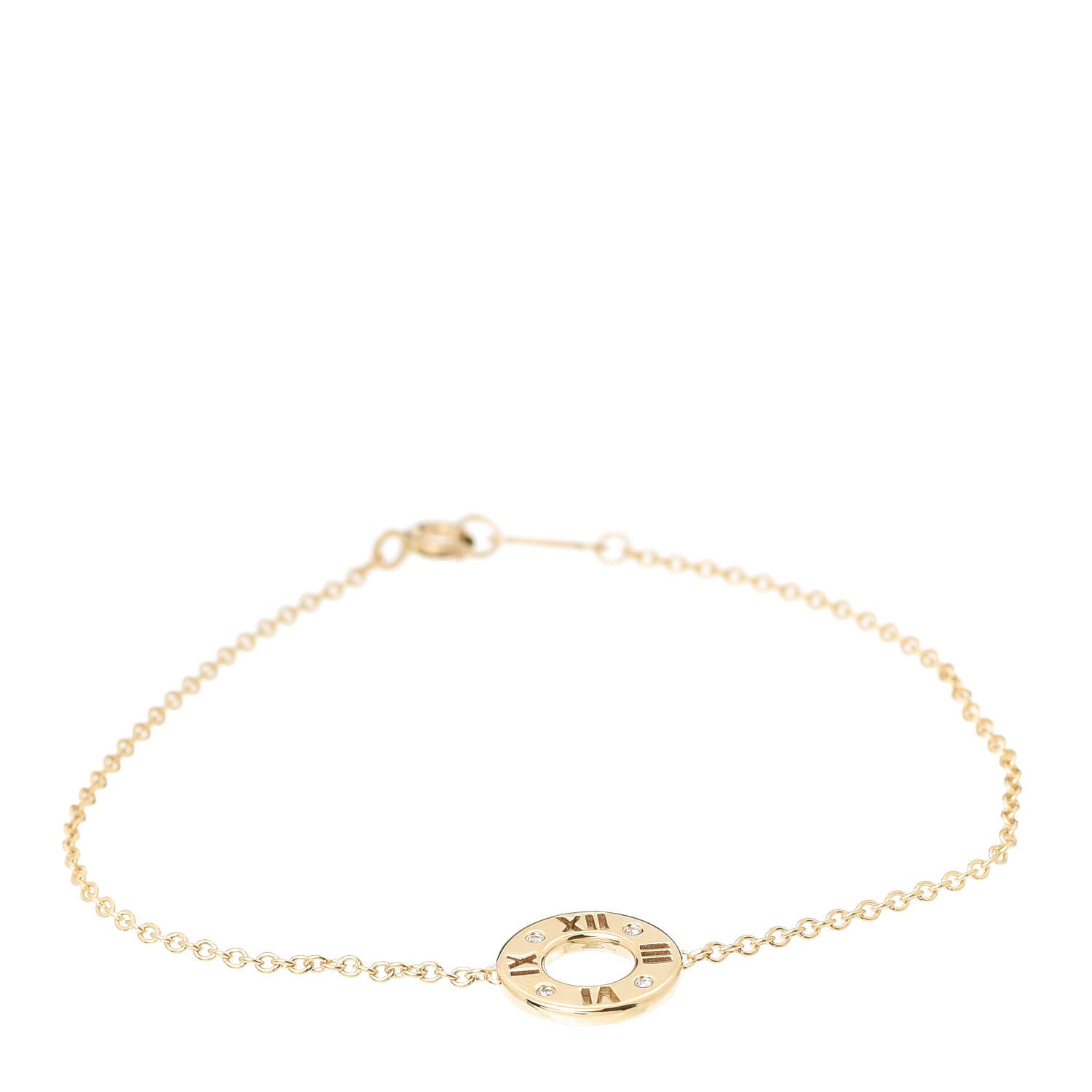 Tiffany 18K Yellow Gold Diamond Atlas Pierced Bracelet 1 of 6