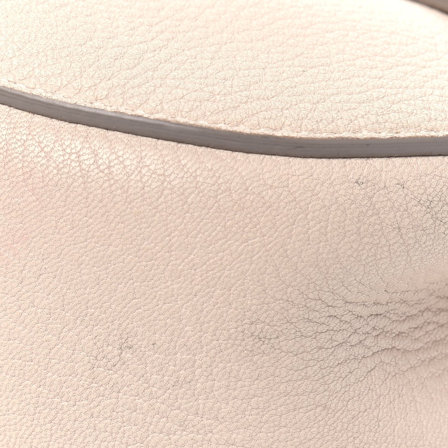 Grained Lambskin Mini Drew Shoulder Bag Biscotti Beige