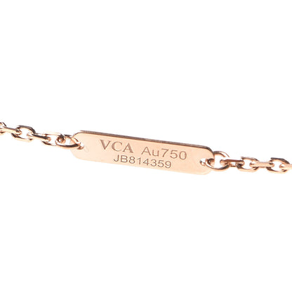 Van Cleef & Arpels 18K Rose Gold Mother of Pearl Magic Alhambra Pendant Necklace 5 of 8